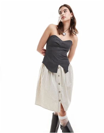 bandeau hybrid tailored dress